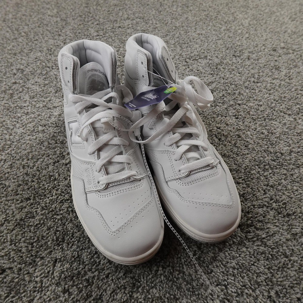 NEW New Balance‎ 650R Shoes Mens 8.5 White Leather High Top Basketball BB650RWW